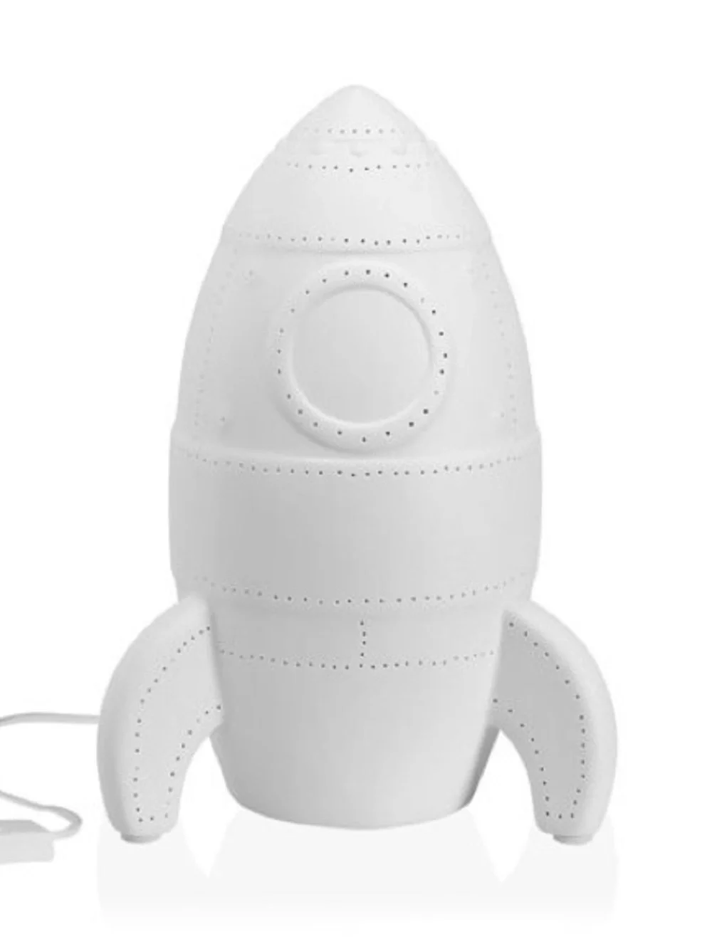 Belleek Living Rocket Luminaire White Porcelain Table Lamp Night Light